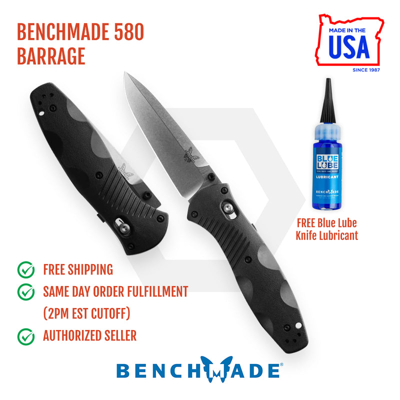 Benchmade 580 Barrage Assisted Opening Folding Knife 154CM Steel