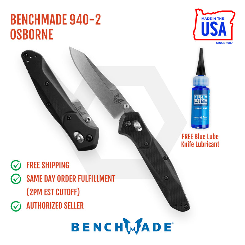 Benchmade 940-2 Osborne Design Reverse Tanto Folding Knife 3.4in CPM-S30V Steel Blade
