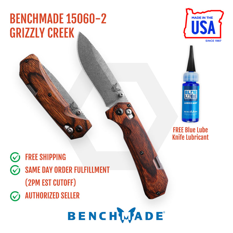 Benchmade Hunt Grizzly Creek Folder 15060-2 Folding Knife 3.5 Inch Blade S30V Steel