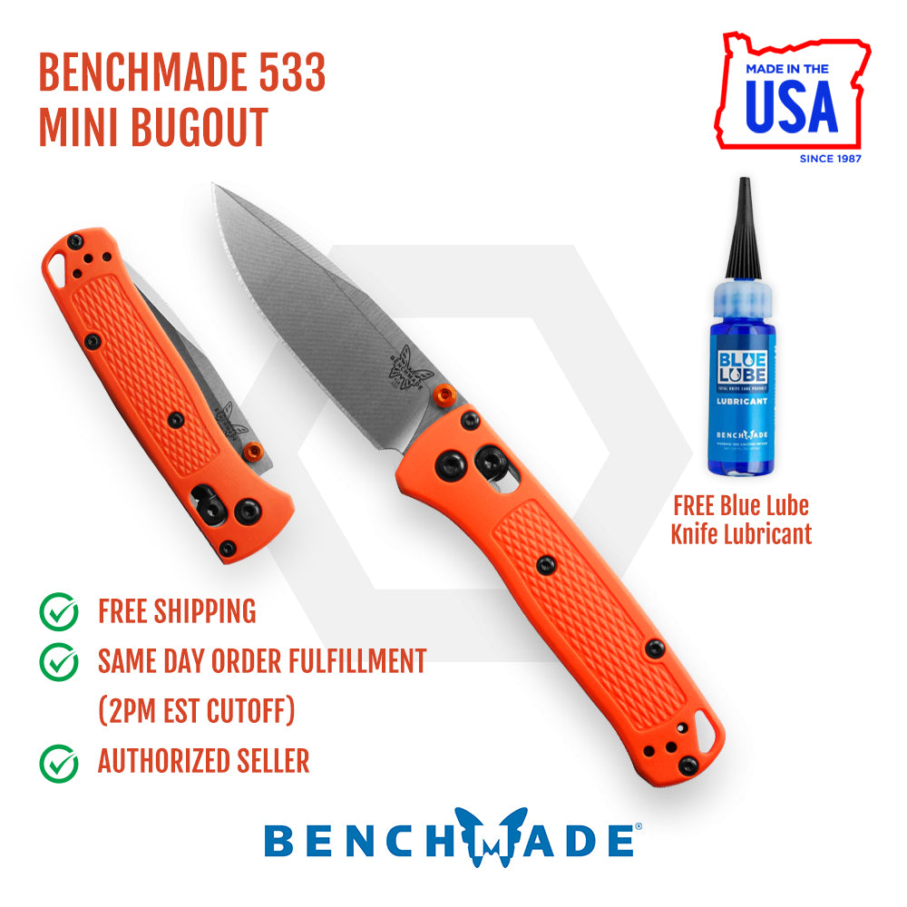 Benchmade Mini Freek Folding Knife 3 S90V Satin Plain Blade