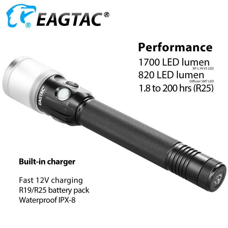 EagleTac GX30L2R Diffuser 1700 lumen LED array CREE XP-L HI V3 (Kit)