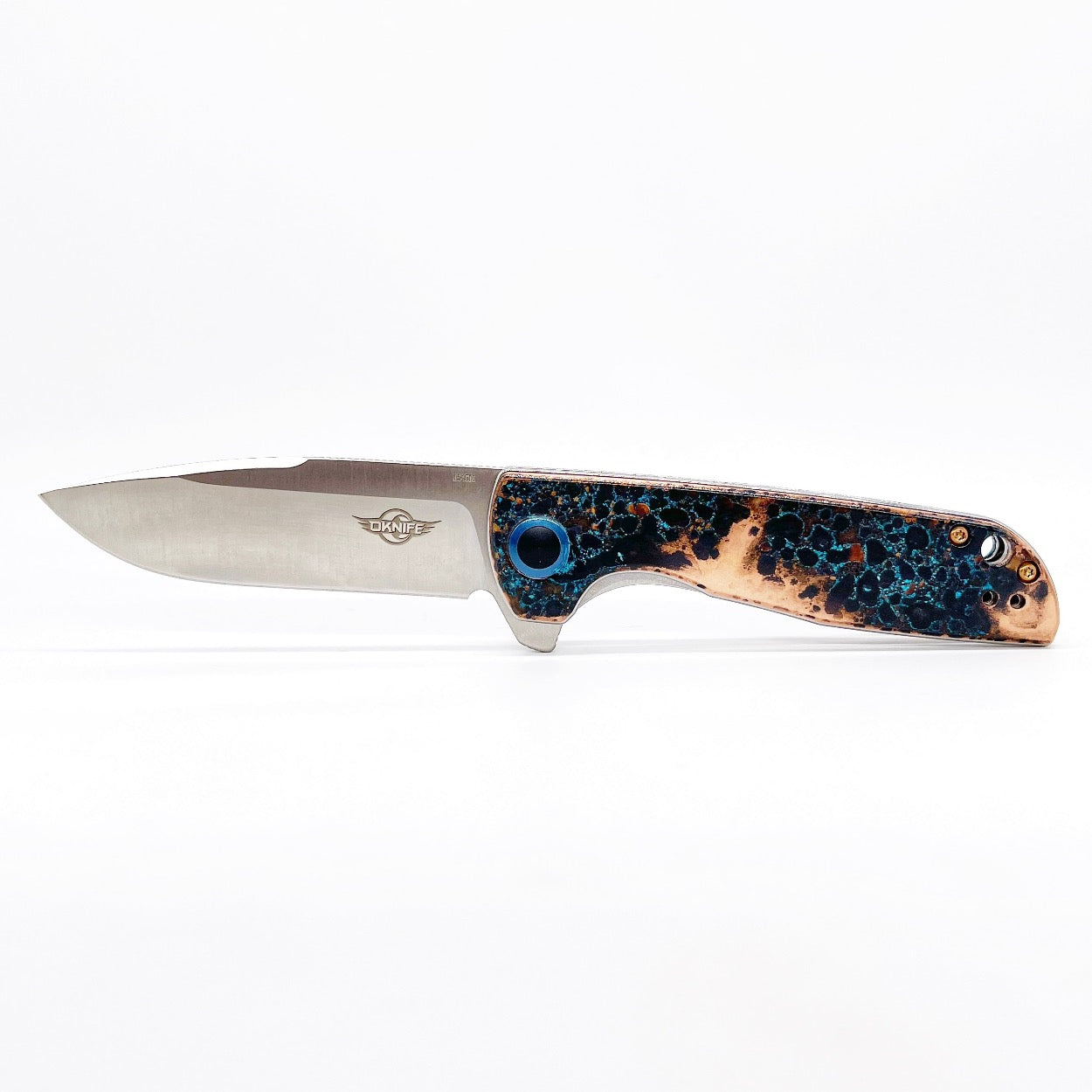 Olight Freeze 2 EDC Folding Knife Copper Handles 3.32in 154cm Steel Bl
