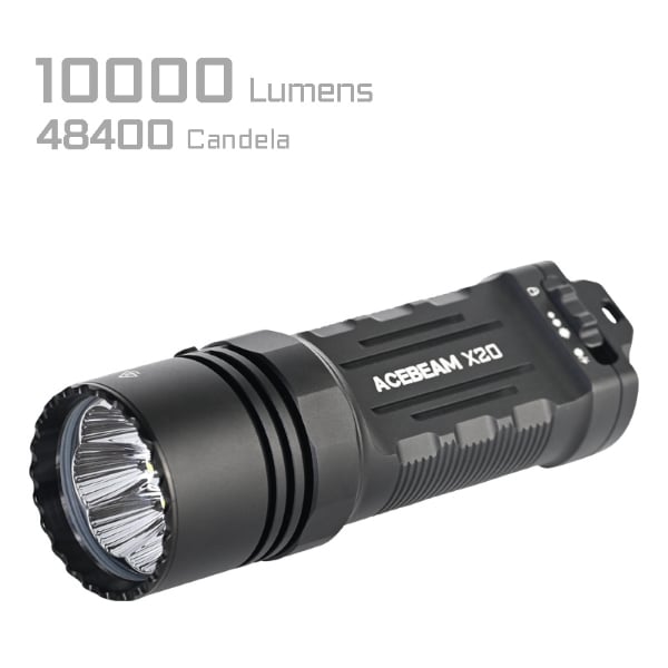 Acebeam X20-R Flashlight | 10,000 Lumens | 645m Beam | USB-C