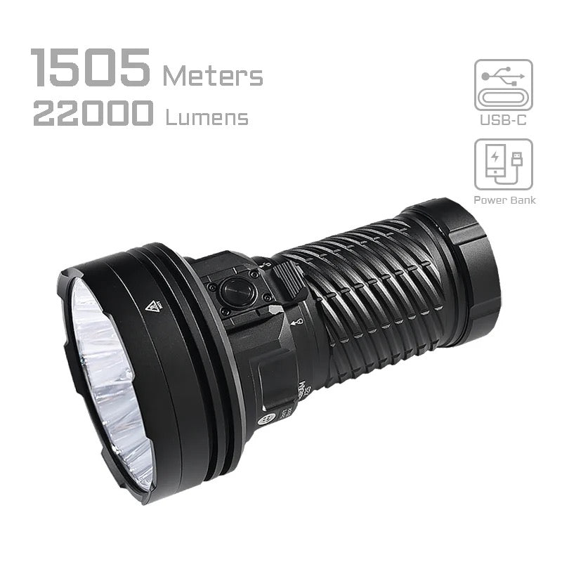 Acebeam X25 Long-Range Flashlight | 22,000 Lumens | USB-C
