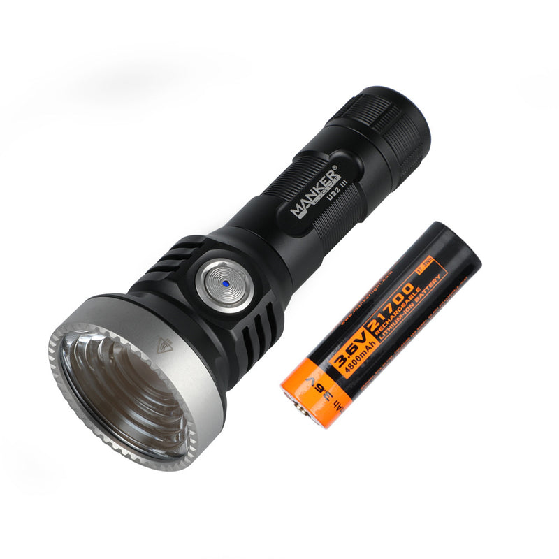 Manker U22 III 1500 Lumen Type-C Rechargeable Long Range Flashlight 1* OSRAM KW CSLPM1.TG LED 1 * 21700 Battery Included