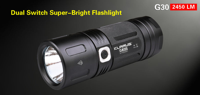 Klarus G30 3 x 18650 CREE MT-G2 2450 Lumen Flashlight