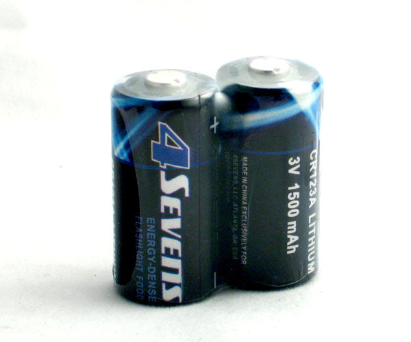 FOURSEVENS Lithium CR123 Button Top Batteries - 2 Pack