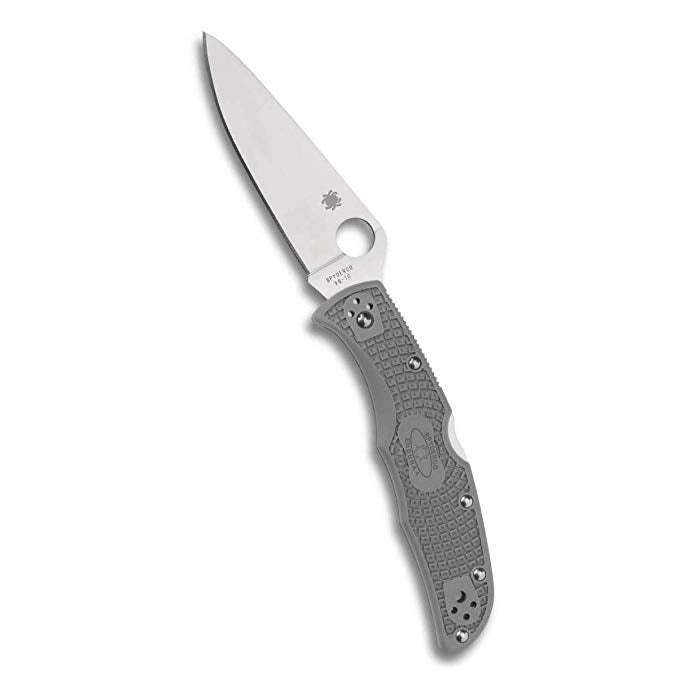 Spyderco Endura 4 FFG Gray FRN C10FPGY Folding Knife - Plain