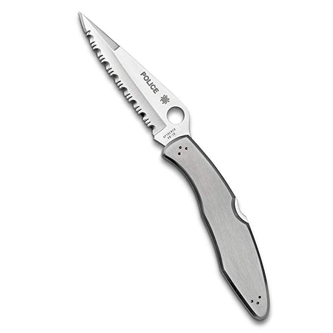 Spyderco Police SpyderEdge Folding Knife 4.12in VG-10 Steel Blade - C07S
