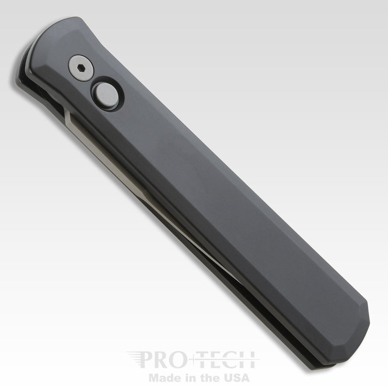 Pro-Tech 920 Godfather Stiletto Folding Knife Black Handle 4in 154cm Steel Blade