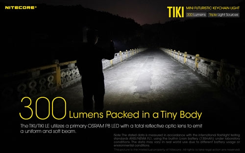 Nitecore Tiki 300 Lumen Rechargeable Keychain Flashlight