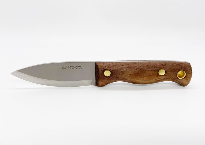 Condor Mini Bushlore Full Tang Fixed Blade Knife w/ Hood Handle and Hand Crafter Leather Sheath - GoingGear.com