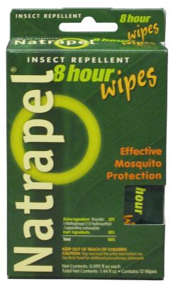 Natrapel 8 Hour Picaridin Insect Repellant Wipes - 12 Pc