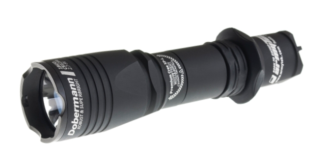Armytek Dobermann Pro 1x18650 / 2x(R)CR123 1250 Lumens CREE XP-L HI LED Flashlight