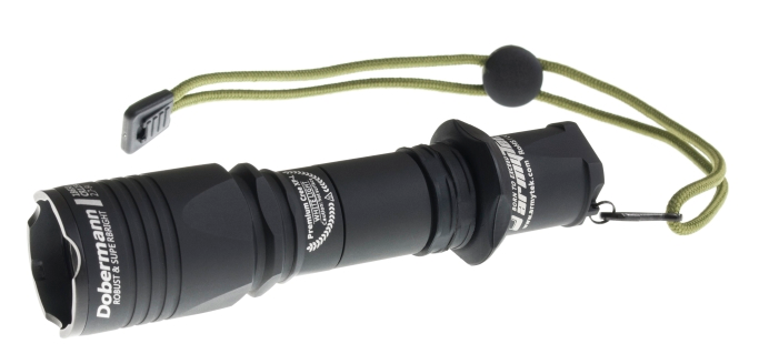 Armytek Dobermann Pro 1x18650 / 2x(R)CR123 1250 Lumens (Warm) CREE XP-L HI LED Flashlight