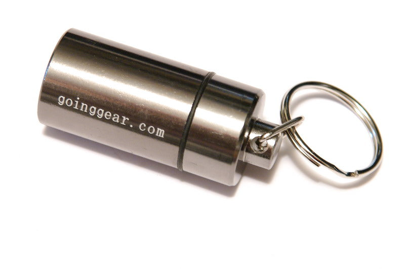 Aluminum Waterproof Battery Capsule / Pill Fob - Black