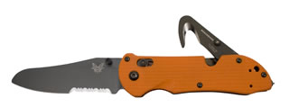 Benchmade Triage 915SBK-ORG Folding Knife - Combo/Black/Orange