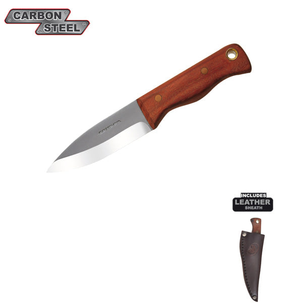 Condor Mini Bushlore Full Tang Fixed Blade Knife & Leather Sheath