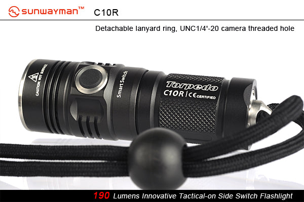 Sunwayman C10R 1 x CR123A / 16340 CREE XM-L2 216 Lumen LED Flashlight