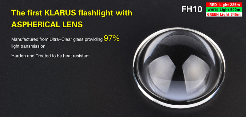 Klarus FH10 1x 18650 / 2x CR123A 700 Lumens CREE XP-L HI V3 LED Flashlight