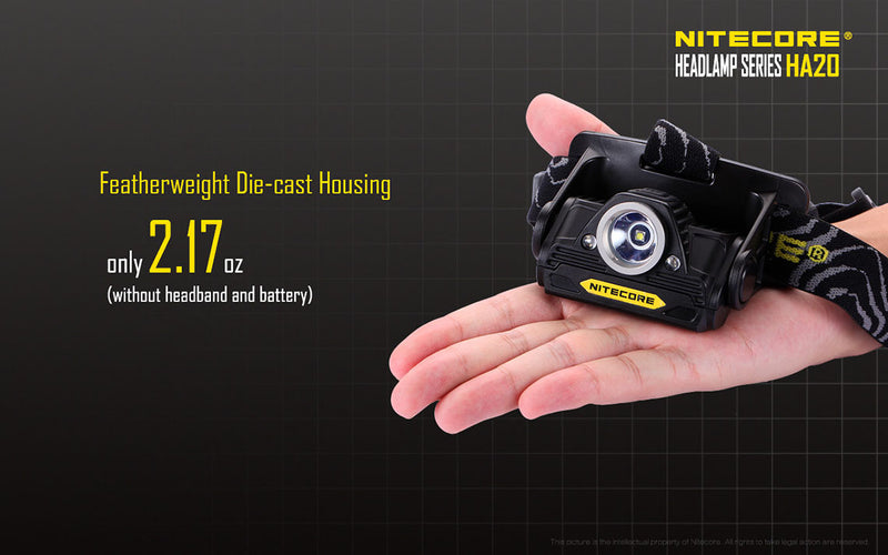 Nitecore HA20 2x AA 300 Lumens CREE XP-G2 LED Headlamp