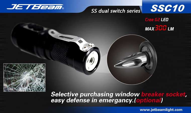 JETBeam SSC10 CREE G2 LED 300 Lumens 1 x CR123a Flashlight