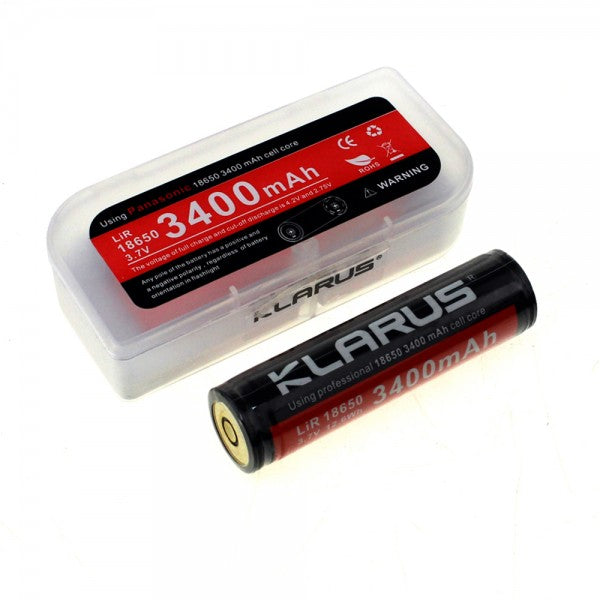 Klarus Protected 3400 mAh 18650 Lithium Ion Battery for RS11/XT12