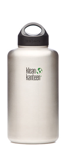 Klean Kanteen Wide Mouth Stainless Steel Bottle - 64 oz