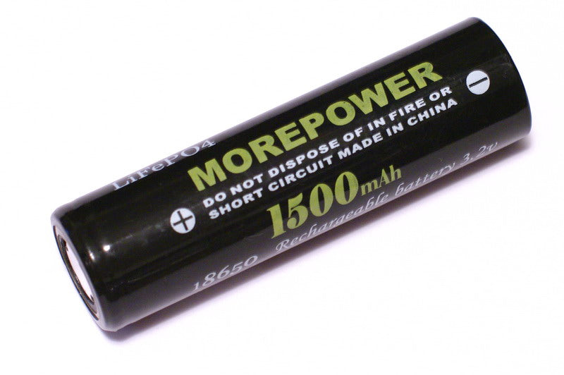 MorePower 1500 mAh LiFePo4 Rechargeable Battery