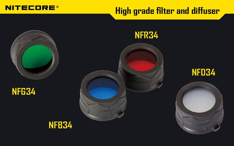 Nitecore Diffuser/Filter for 34mm Head Flashlight - Green NFG34