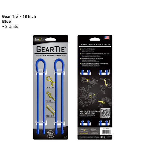 Nite Ize Gear Tie 18 inch - Blue 2pk