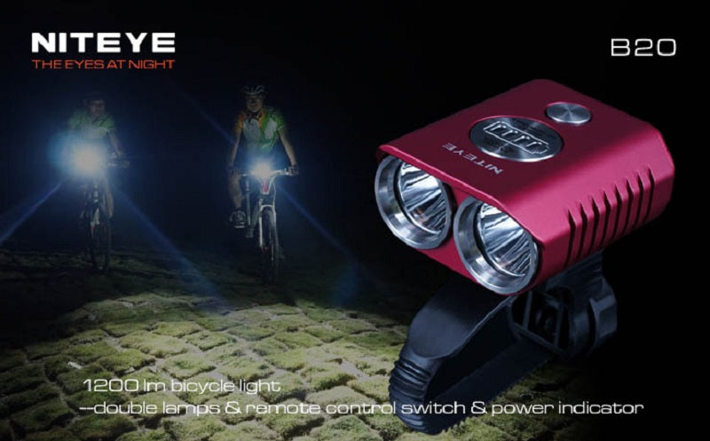 Niteye B20 Dual CREE XM-L U2 LED 1200 Lumen Bicycle Light