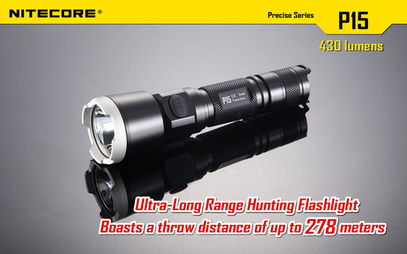 Nitecore P15 XP-G2 LED 430 Lumen 1 x 18650 or 2 x CR123 Flashlight