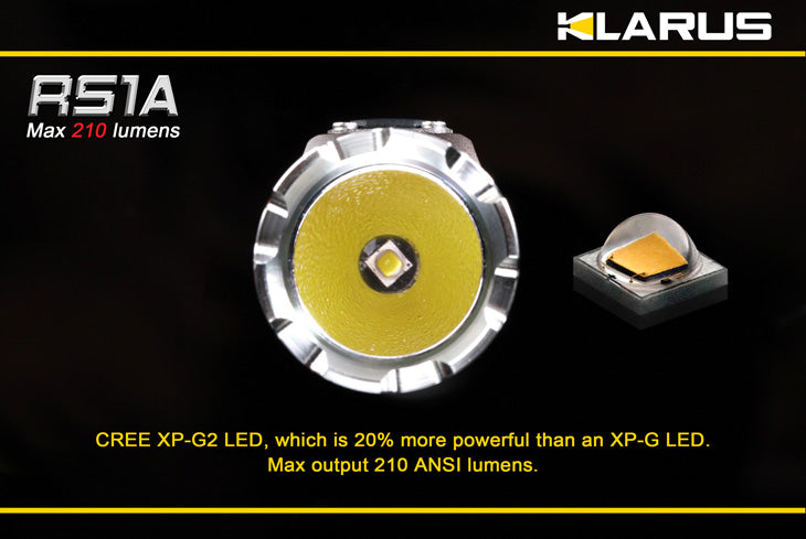 Klarus RS1A XP-G2 AA Rechargeable 210 Lumen LED Flashlight