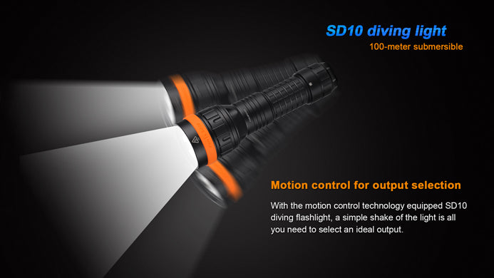 Fenix SD10 1 x 18650 / 2 x CR123A CREE XM-L2 T6 Neutral White 930 Lumen LED Diving Flashlight