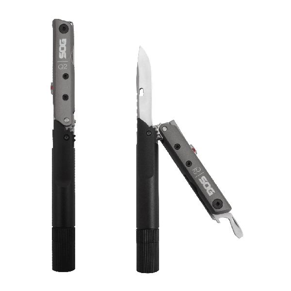 SOG Baton Q2 Folding Knife and Flashlight Multitool