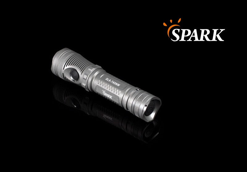 Spark SL6-740NW XM-L2 740 Lumen 1 x 18650 or 2 x CR123 Neutral White Flashlight