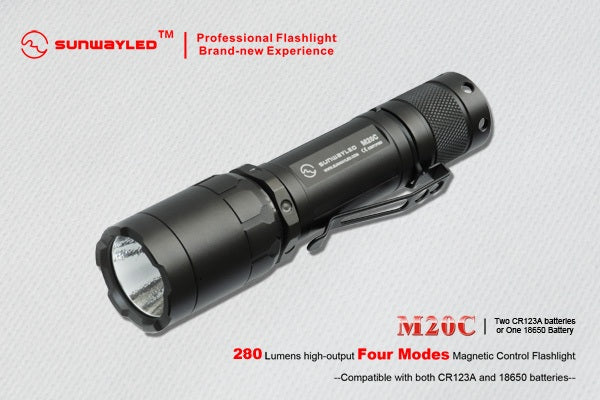 Sunwayman M20C XP-G R5 Tactical LED Flashlight 2 x CR123