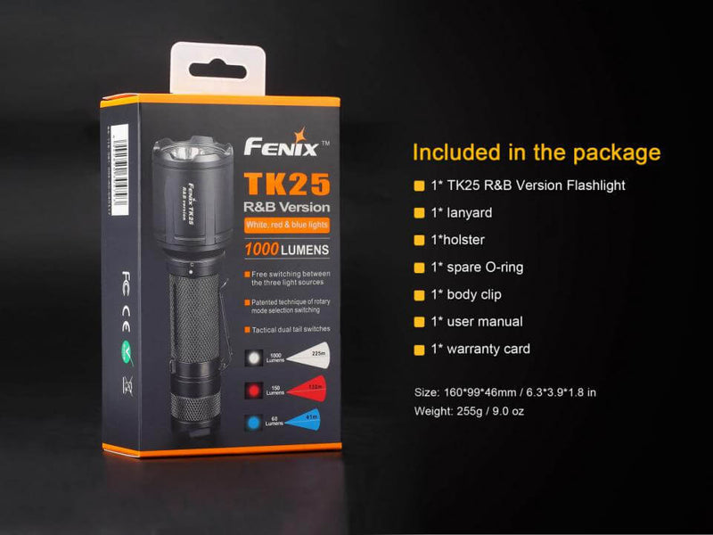 Fenix TK25 R&B Version 1000 Lumen 1 x 18650 CREE XP-G2 LED Flashlight