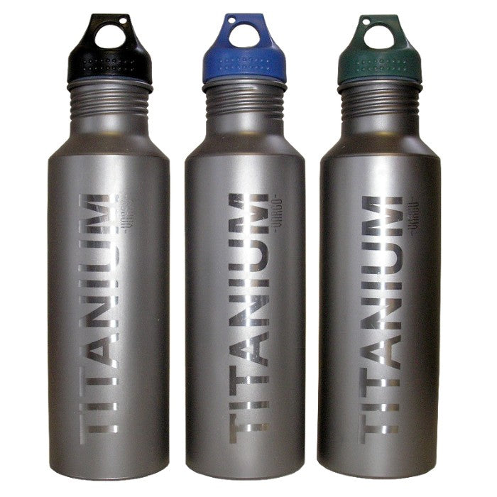 Vargo Titanium Water Bottle Black Cap