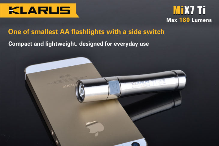 Klarus MiX7 Ti 1 x AA CREE XP-G2 1A 180 Lumen LED Flashlight