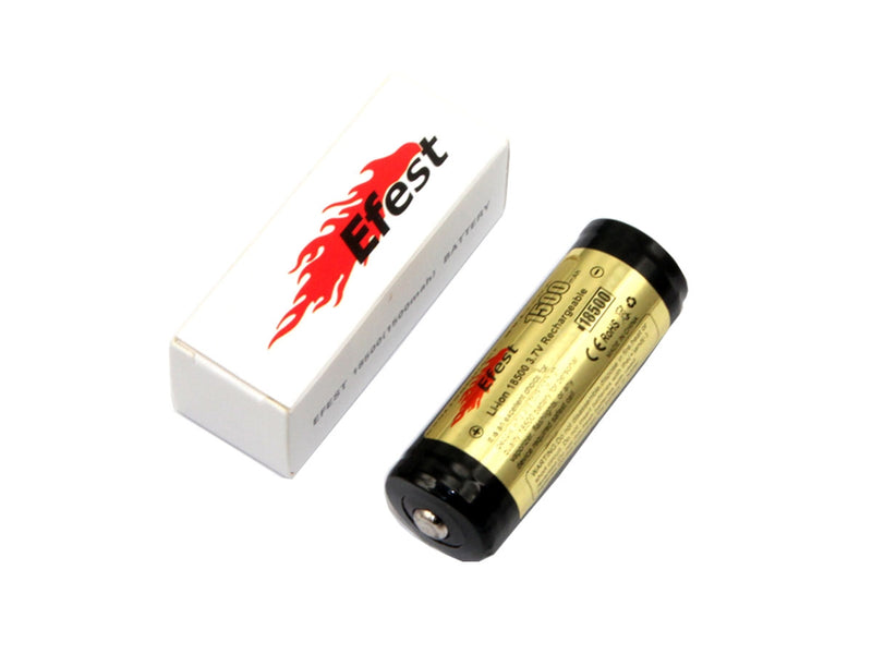 Efest IMR 18500 1500mAh 3.7V Button Top Rechargeable