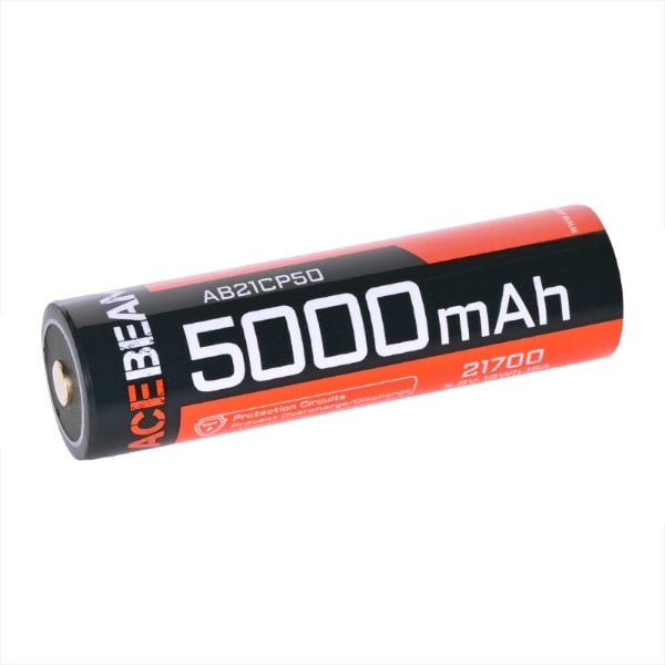 Acebeam 21700 Rechargeable Battery AB21CP50 – 5000mAh, 15A Protected Li-ion