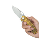 Kubey Knife Tityus 3.39" D2 Amber KUB322L