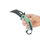 Kubey Knife Mini Wrath 2.44" 14C28N Jade G-10 KUB262L