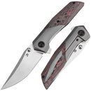 Kansept Deadite 3.52" CPM S35VN Bronze Anodized Titanium with Lava Flow Fatcarbon Bronze Red K1081A4