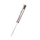 Kansept Foosa X2020T1 – 3.06" Stonewashed 154CM Tanto Blade, Brown Micarta Handle, Liner Lock – Designed by Rolf Helbig