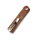Kansept Foosa X2020T1 – 3.06" Stonewashed 154CM Tanto Blade, Brown Micarta Handle, Liner Lock – Designed by Rolf Helbig