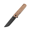 Kansept Foosa X2020T2 – 154CM Blade, Plaid Brown Micarta Handle, Rolf Helbig Design Liner Lock Folder