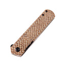 Kansept Foosa X2020T2 – 154CM Blade, Plaid Brown Micarta Handle, Rolf Helbig Design Liner Lock Folder